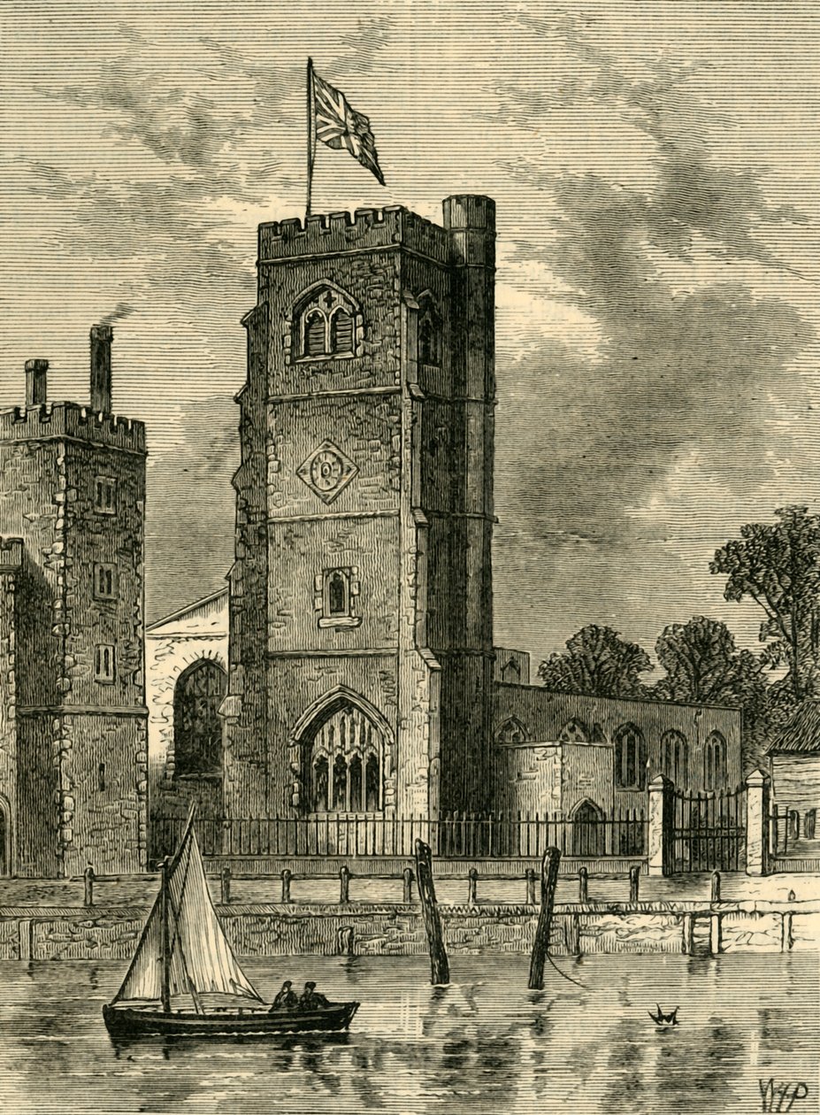 ランベス教会1825、c1878。 作： 不明