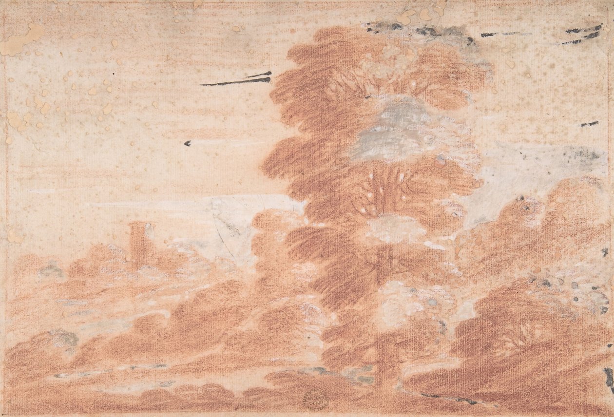 風景、17世紀。 作： 不明