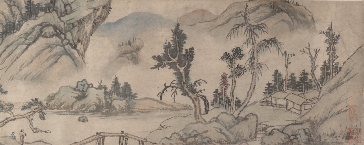 風景、20 世紀初頭、偽の 1577 年。 作： 不明