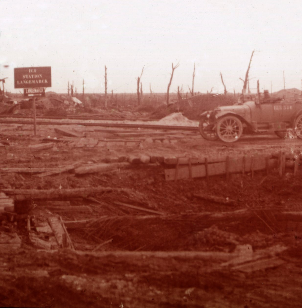 ランゲマルク駅、ベルギー、フランダース、c1914-c1918 作： 不明