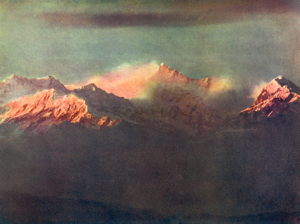 キンチェンジュンガの光の最後の光線、c1910 作： 不明