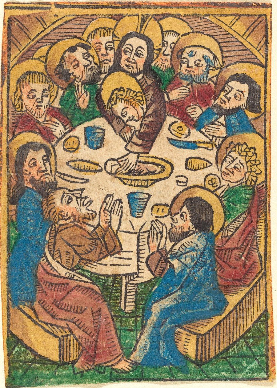 最後の晩餐、c。 1490年。 作： 不明
