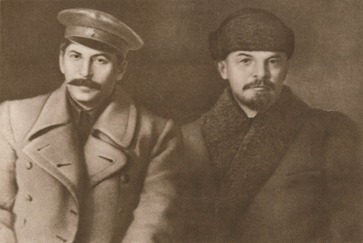 レーニンとスターリン、1919年3月、1939年。 作： 不明