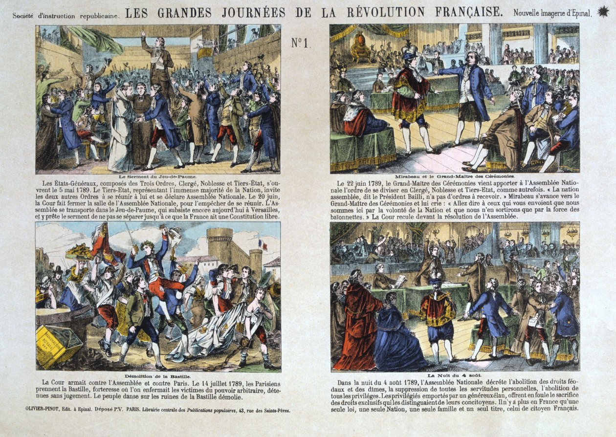 フランス革命の偉大な日々、1789年の革命、フランス 作： 不明
