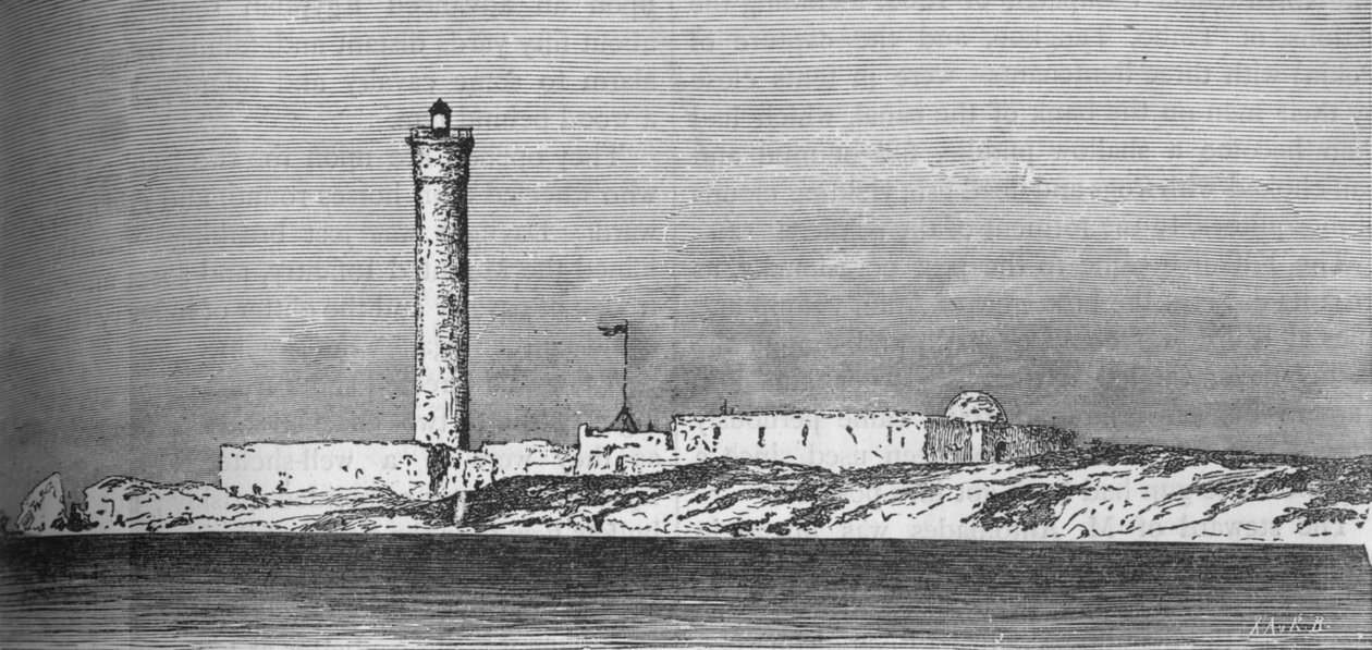パロス島の灯台、アレクサンドリア、c1882 作： 不明