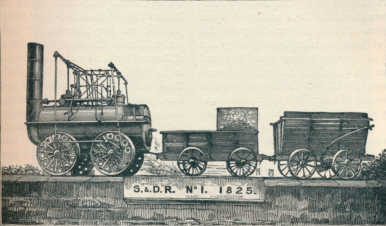1825 1906年にストックトン＆ダーリントン鉄道のために建設されたロコモーションNo 1 作： 不明
