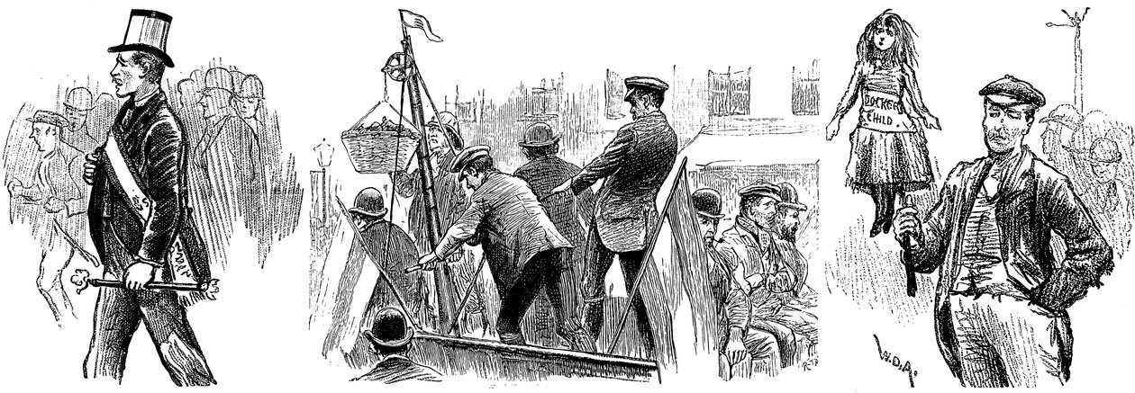 ロンドンドッカーズストライキ、1889年9月 作： 不明