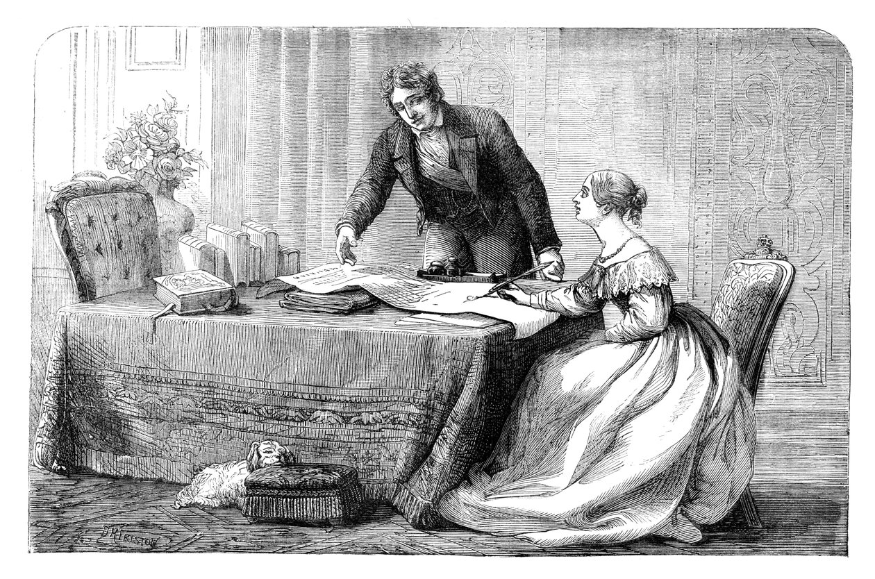 メルボルン卿1779-1848若いビクトリア女王に指示1819-1901、1837 c1895 作： 不明