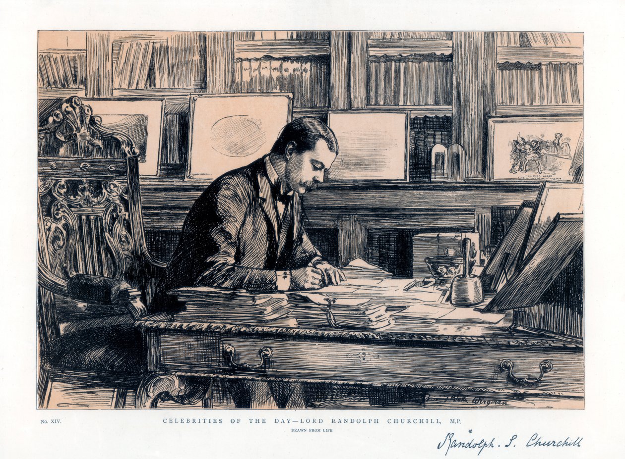 ロードランドルフチャーチル1849-1895年、イギリスの政治家、1885年 作： 不明