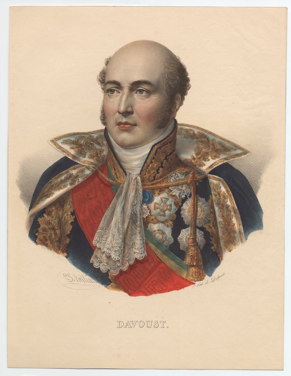 Louis-Nicolas Davout 1770-1823、フランス元帥、1835年 作： 不明
