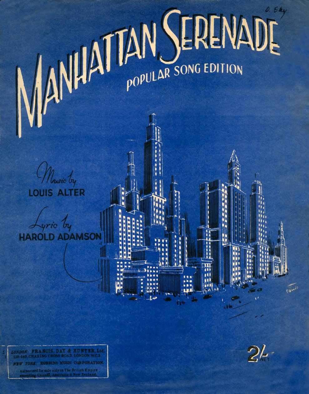 マンハッタンセレナーデ、c1942。 作： 不明