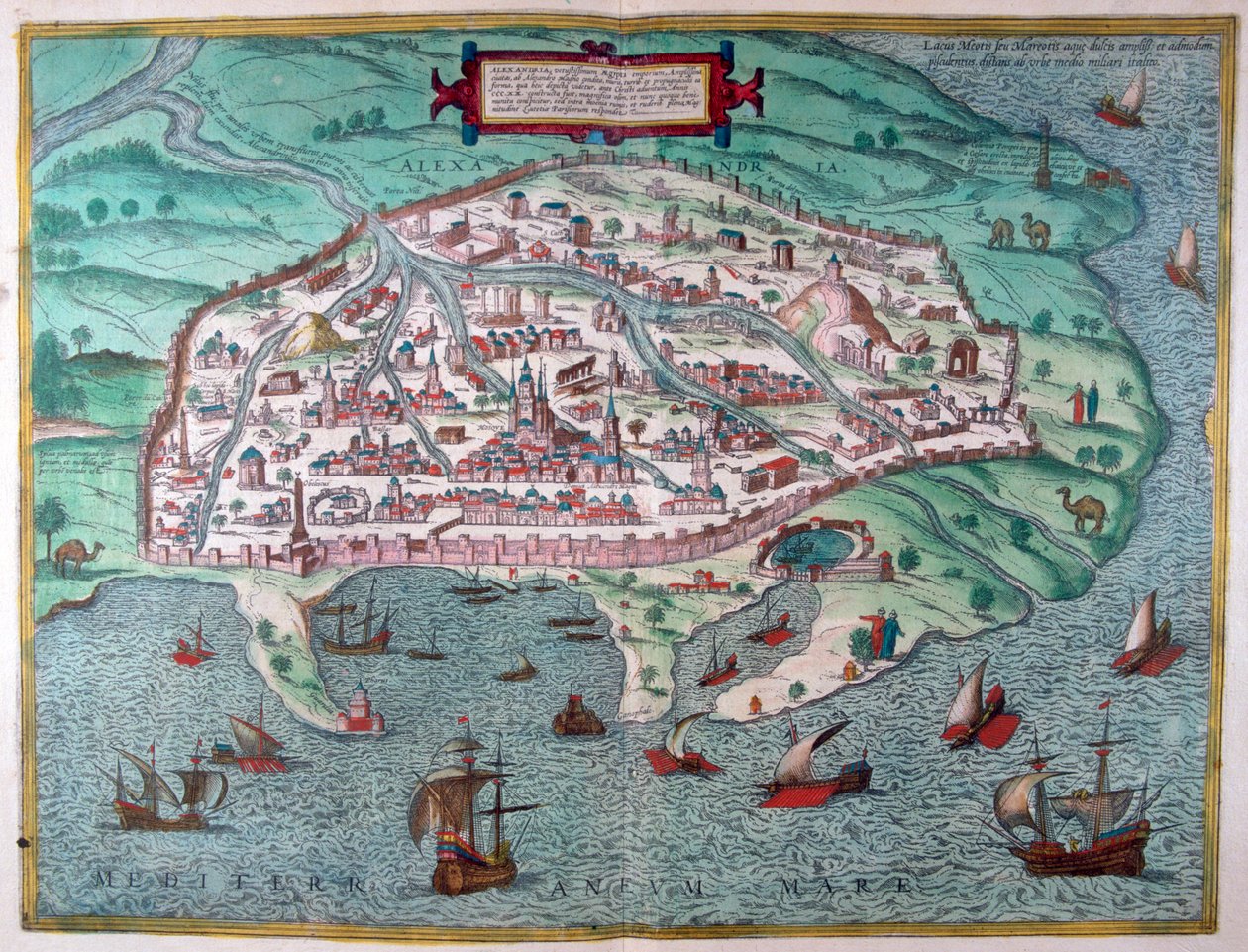 17世紀のエジプトのアレクサンドリアの地図 作： 不明