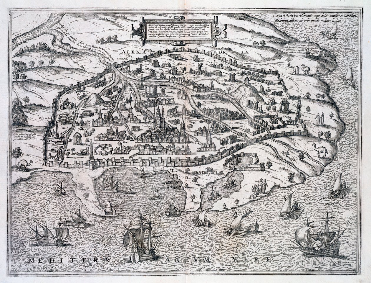 アレクサンドリアの地図、エジプト、c1625 作： 不明