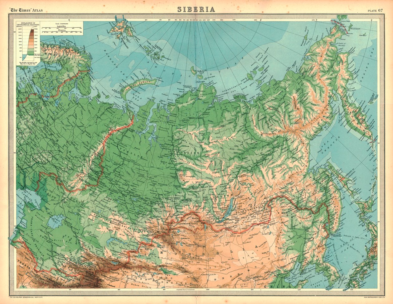 シベリアの地図 作： 不明