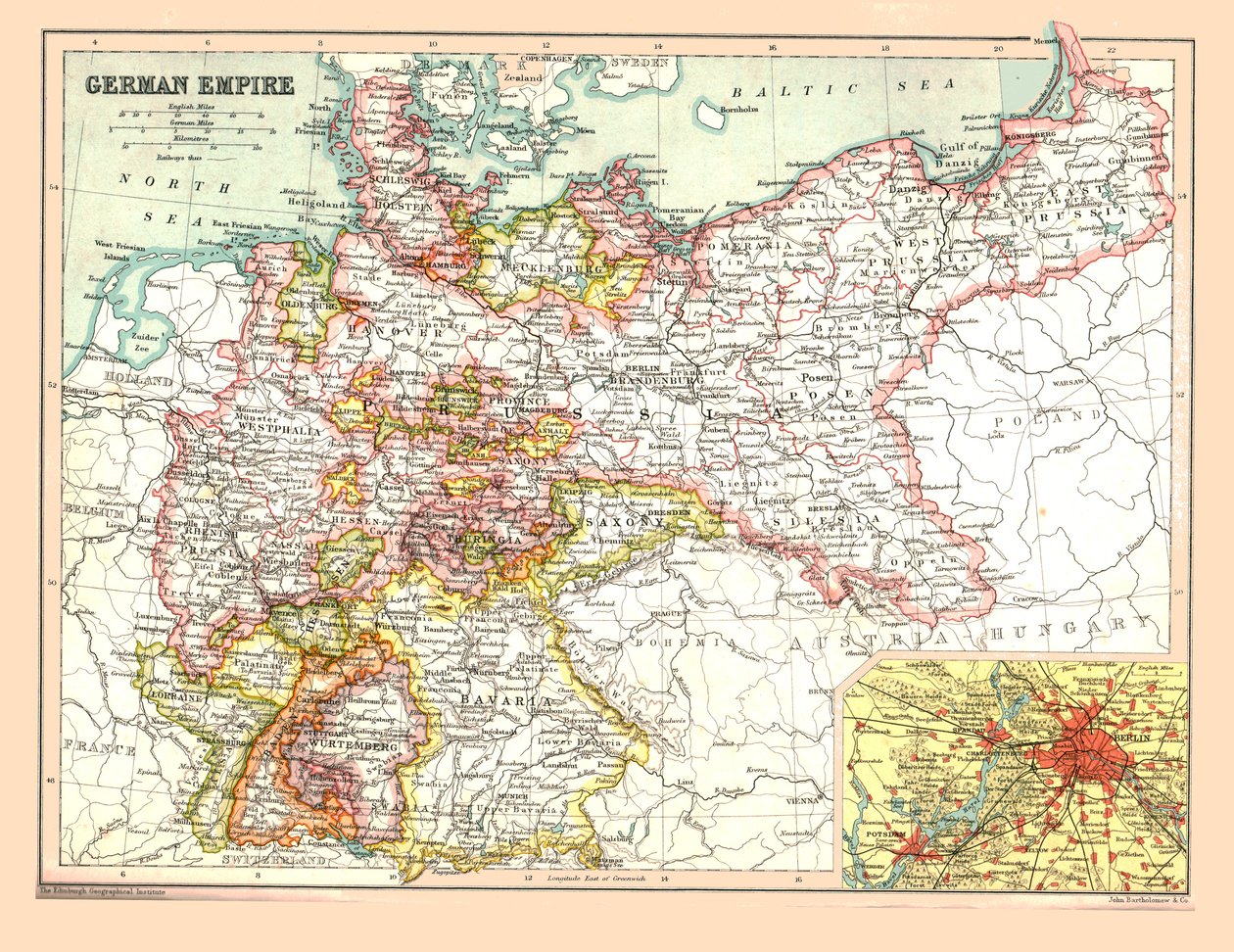 ドイツ帝国の地図、1902年。 | 不明