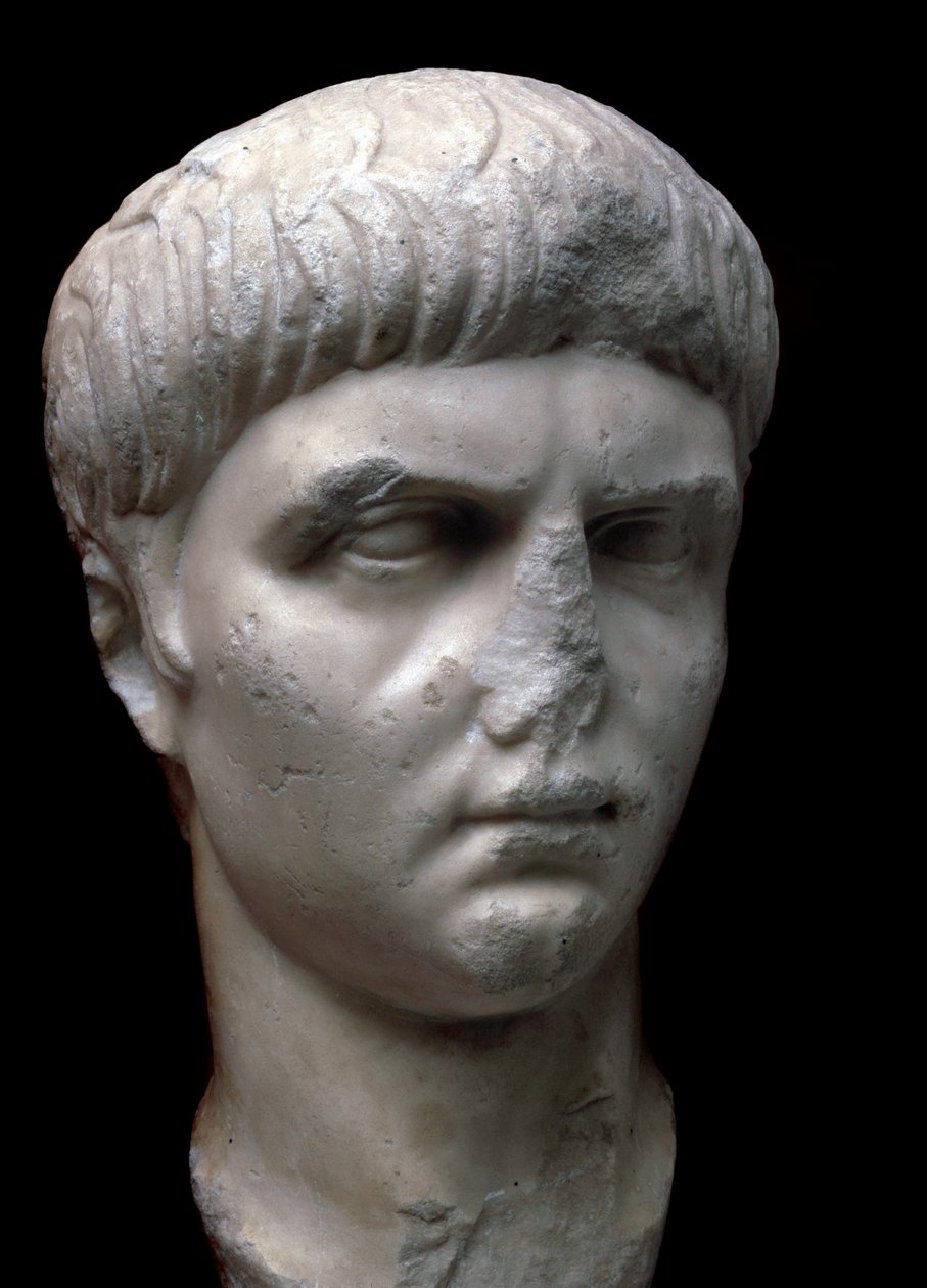 ローマ皇帝ネロの大理石の胸像、1世紀 作： 不明
