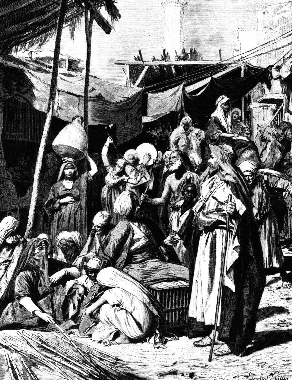 エジプト、タンタの市場、1880年 作： 不明