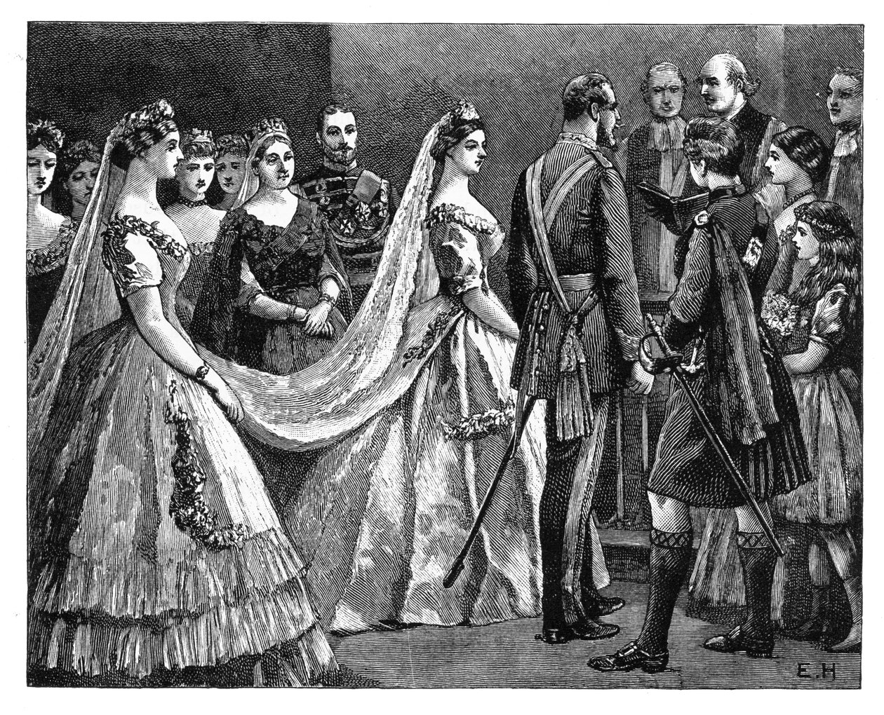 ヘレナ王女とクリスチャン王子の結婚、1866年7月5日、19世紀後半 作： 不明