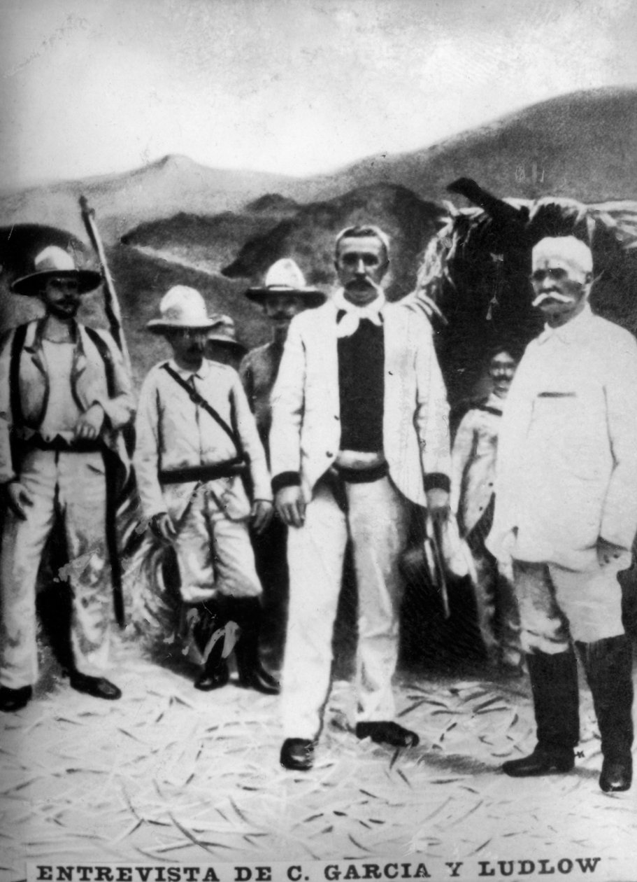 ガルシア将軍と准将ラドローとの会見、1898年、1920年代 作： 不明