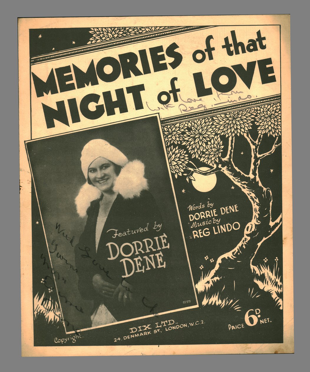 その愛の夜の思い出、c1930s。 作： 不明