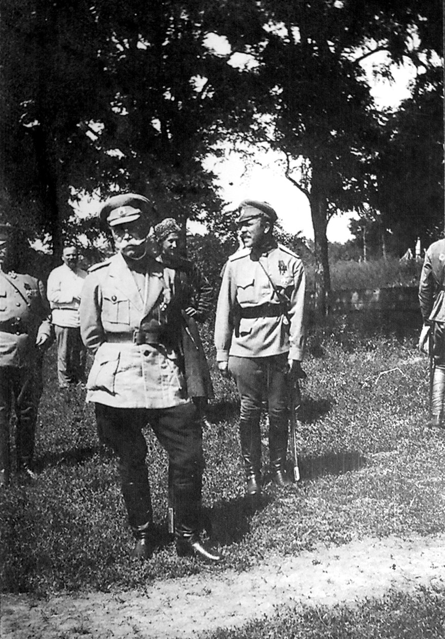 1918年、ロシアのエカテリノダル近くのボランティア軍司令官ミハイルアレクセイエフ 作： 不明