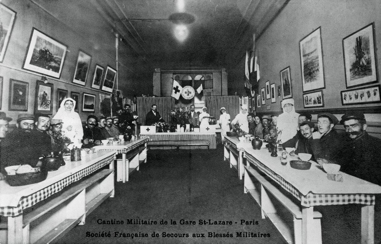 軍事食堂、パリサンレザール駅、第一次世界大戦、1914-1918 作： 不明