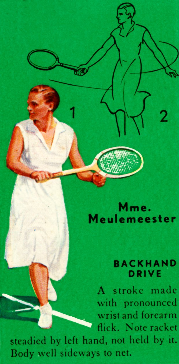 Mme。 Meulemeester-バックハンドドライブ、c1935。 作： 不明