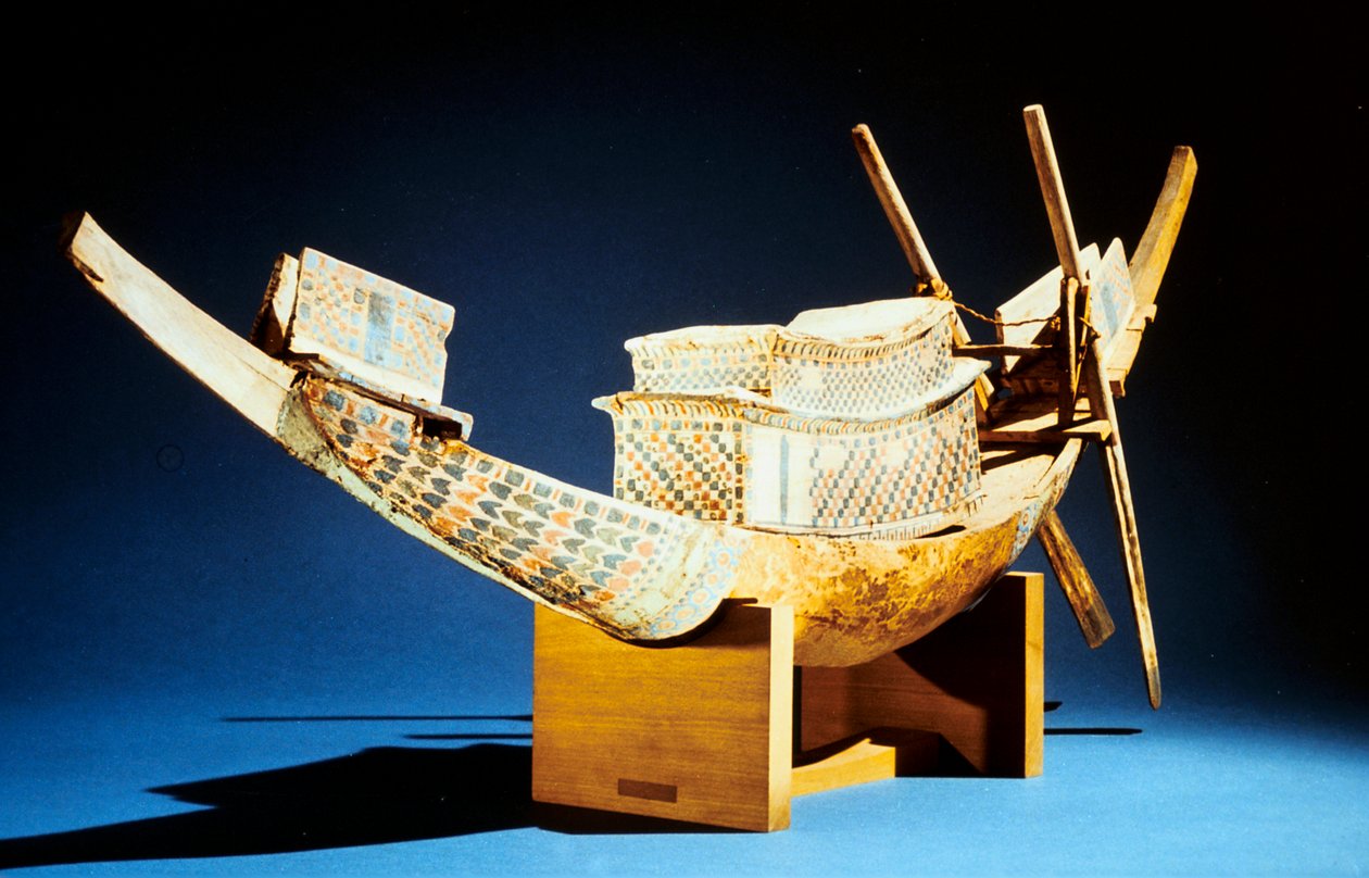 ボートのモデル、古代エジプト、第18王朝、紀元前1325年 作： 不明