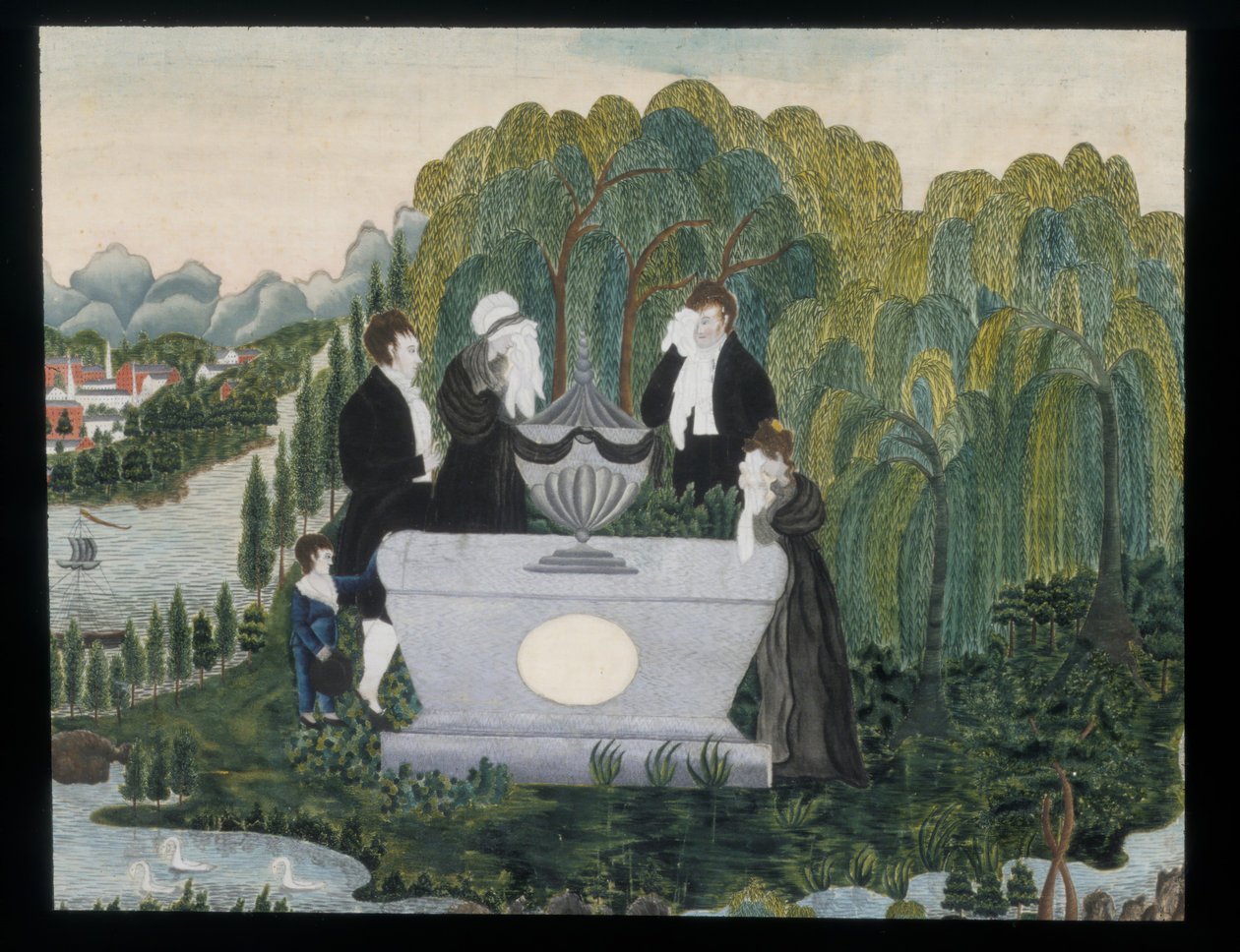 喪の写真、ca。 1810年。 作： 不明