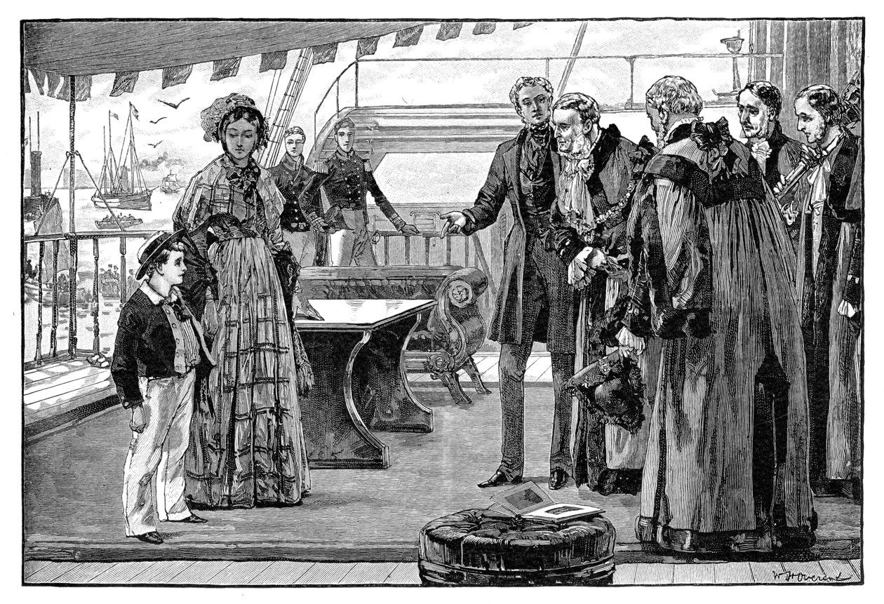 プリンスオブウェールズに導入された市役所、c1840年代、1900年 作： 不明
