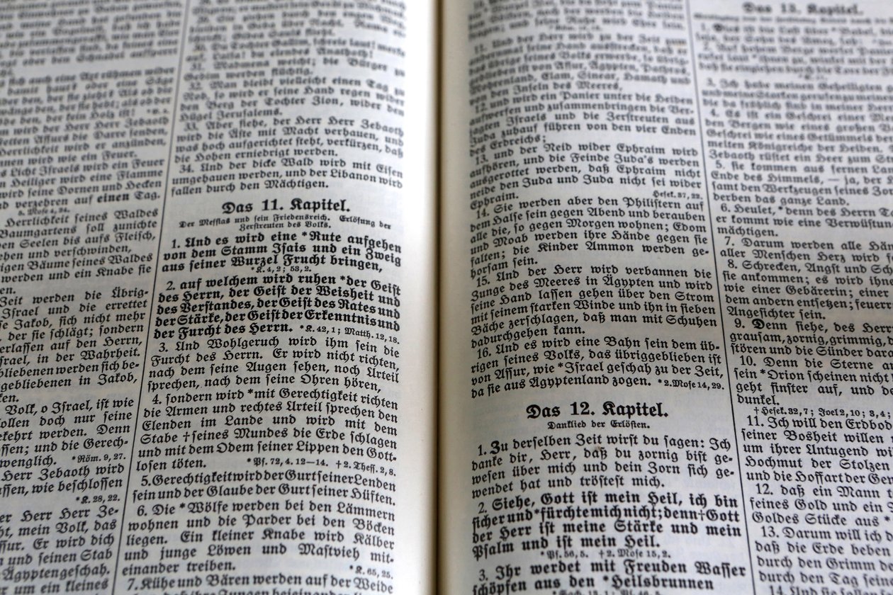 2014/5/29にフランスのバス・ラン県オーバーシュタインバッハで開催された「Bible.ルーテル派の寺院。 作： 不明