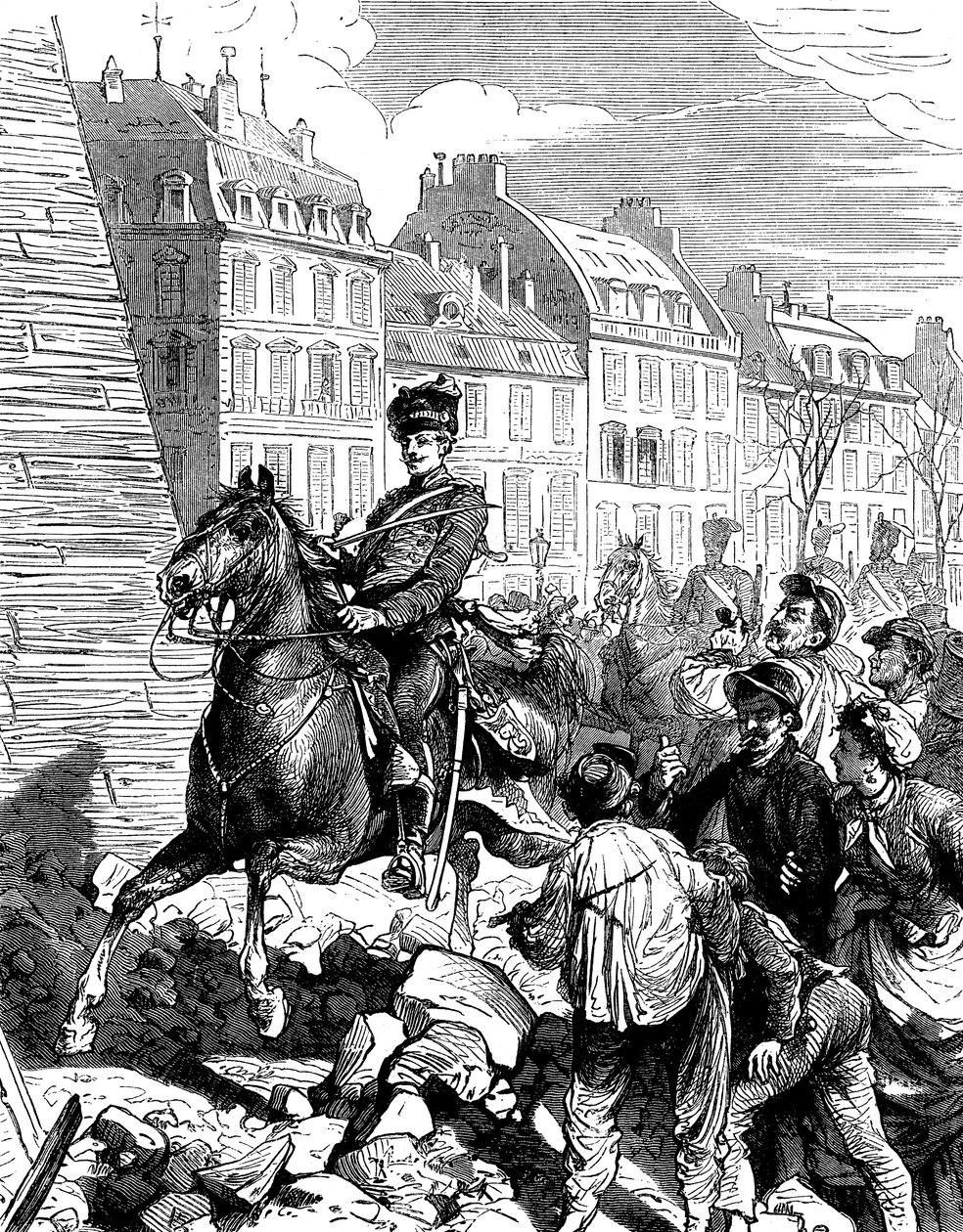 1871年2月の日仏戦争後のドイツ人によるパリ占領c1880 作： 不明