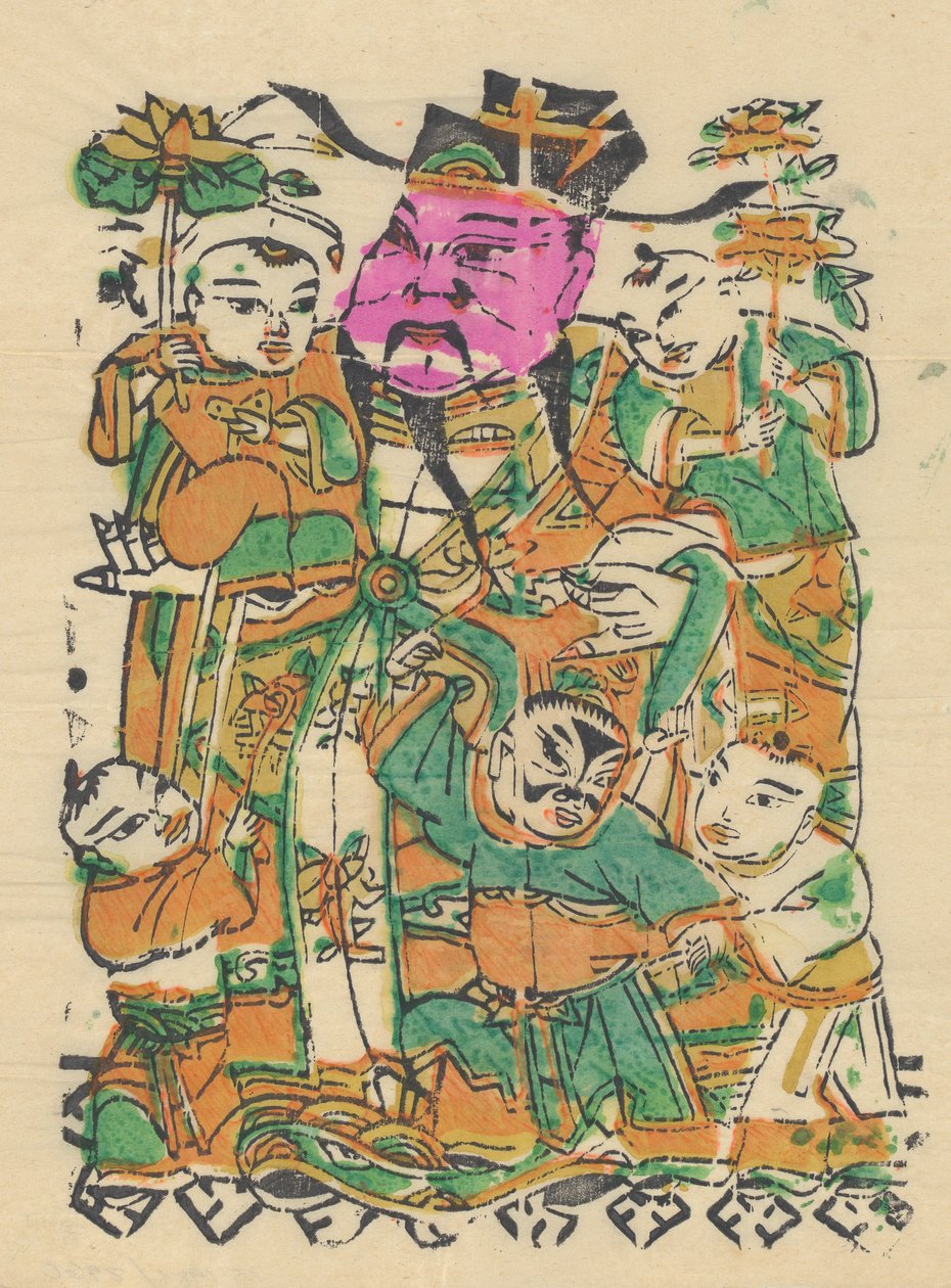 年賀絵を含む135点の木版画、19～20世紀。 作： 不明