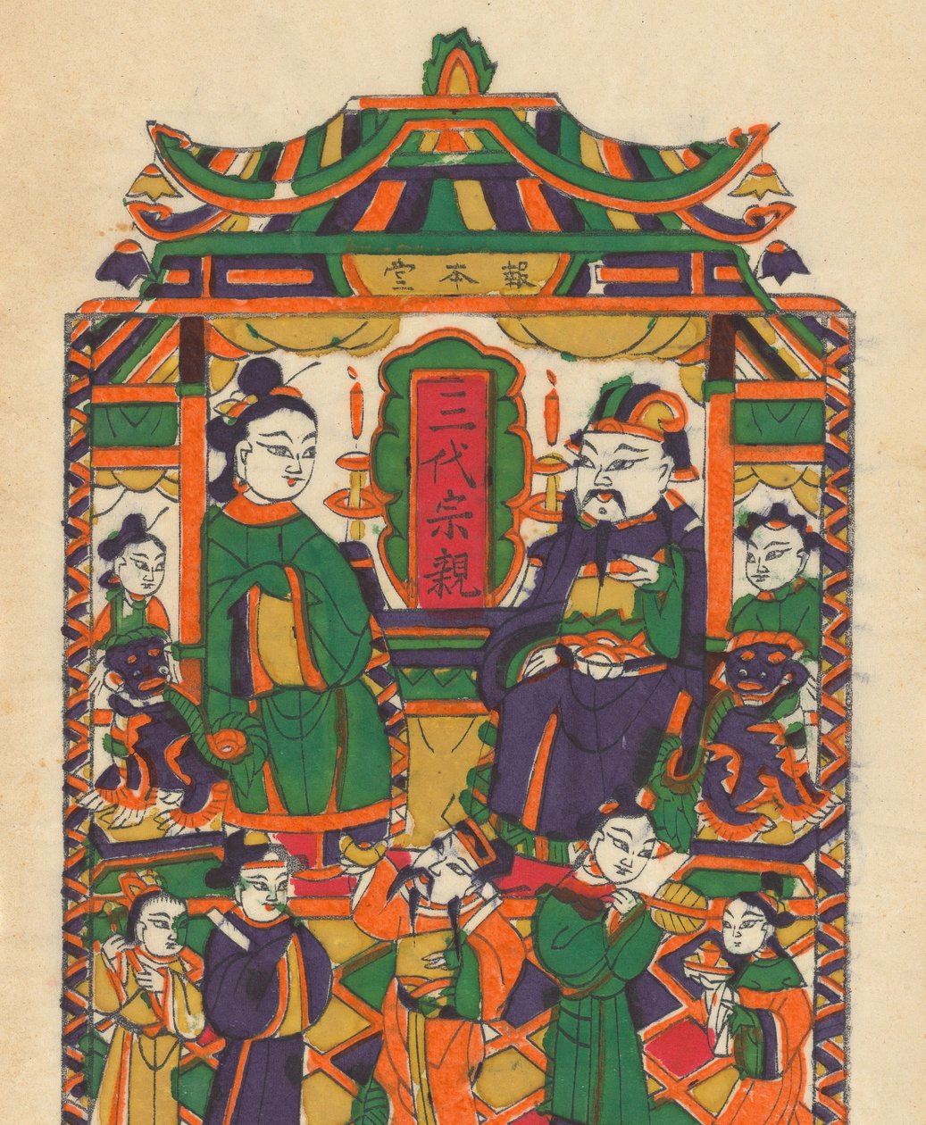 年賀絵を含む135点の木版画、19～20世紀。 作： 不明