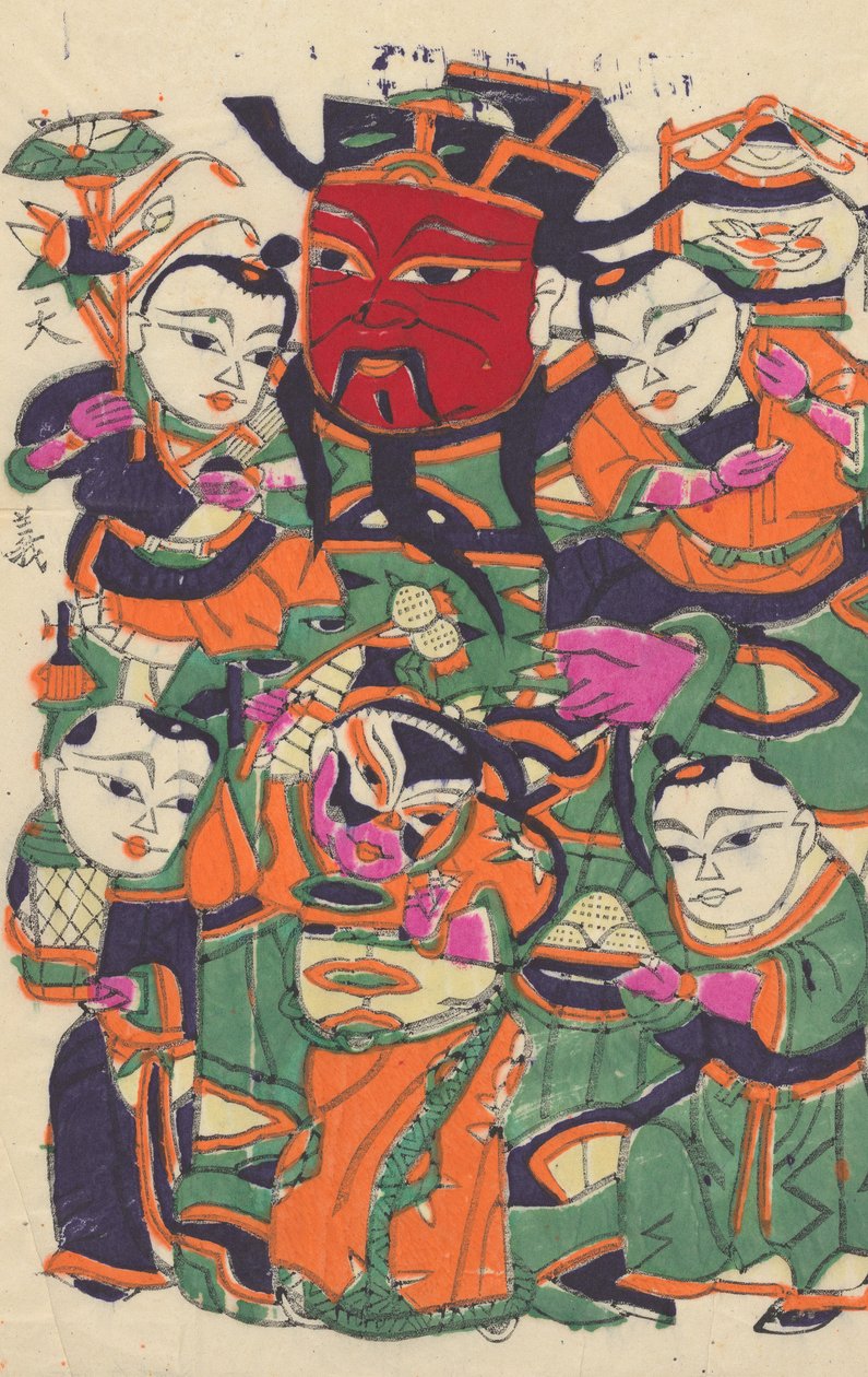 年賀絵を含む135点の木版画、19～20世紀。 作： 不明