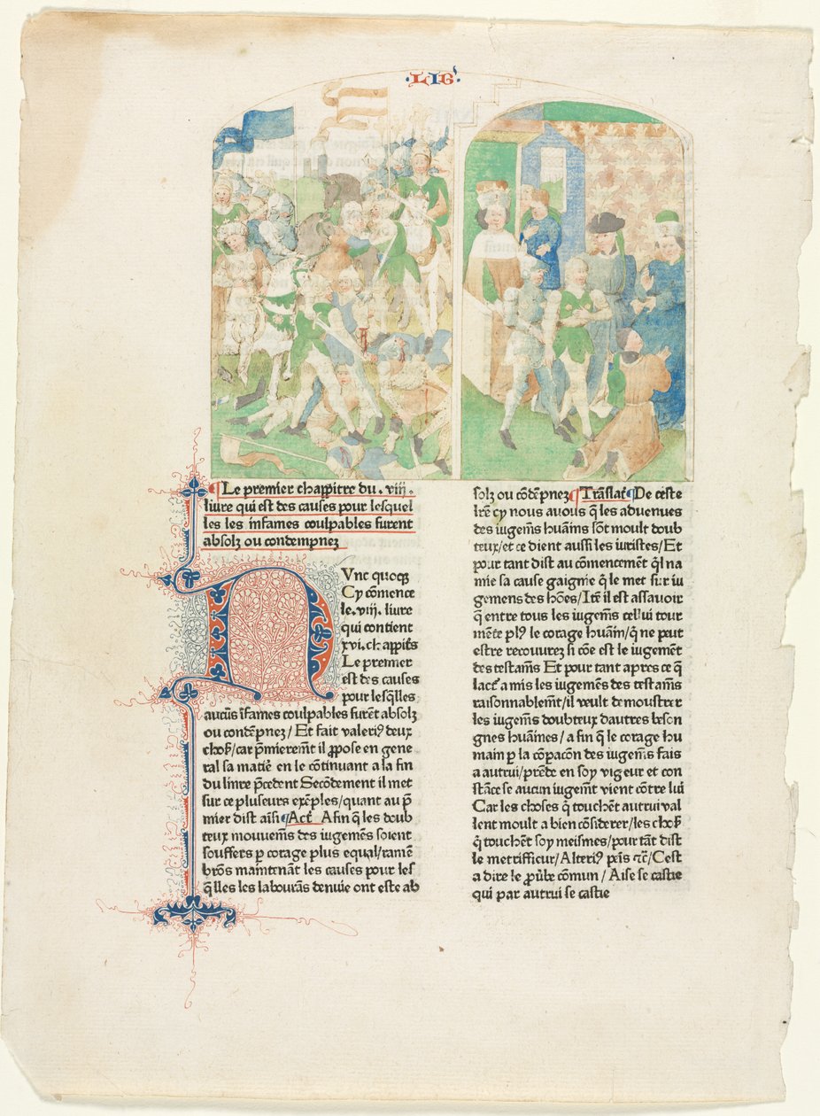 Valerius maximussのオープニングページメモ、eとも呼ばれます。 1476年。 作： 不明