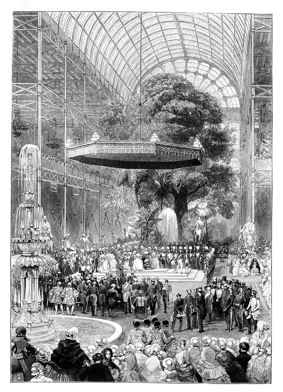 グレートエキシビション、ハイドパーク、ロンドン、1851年、1888年のオープニング。 作： 不明