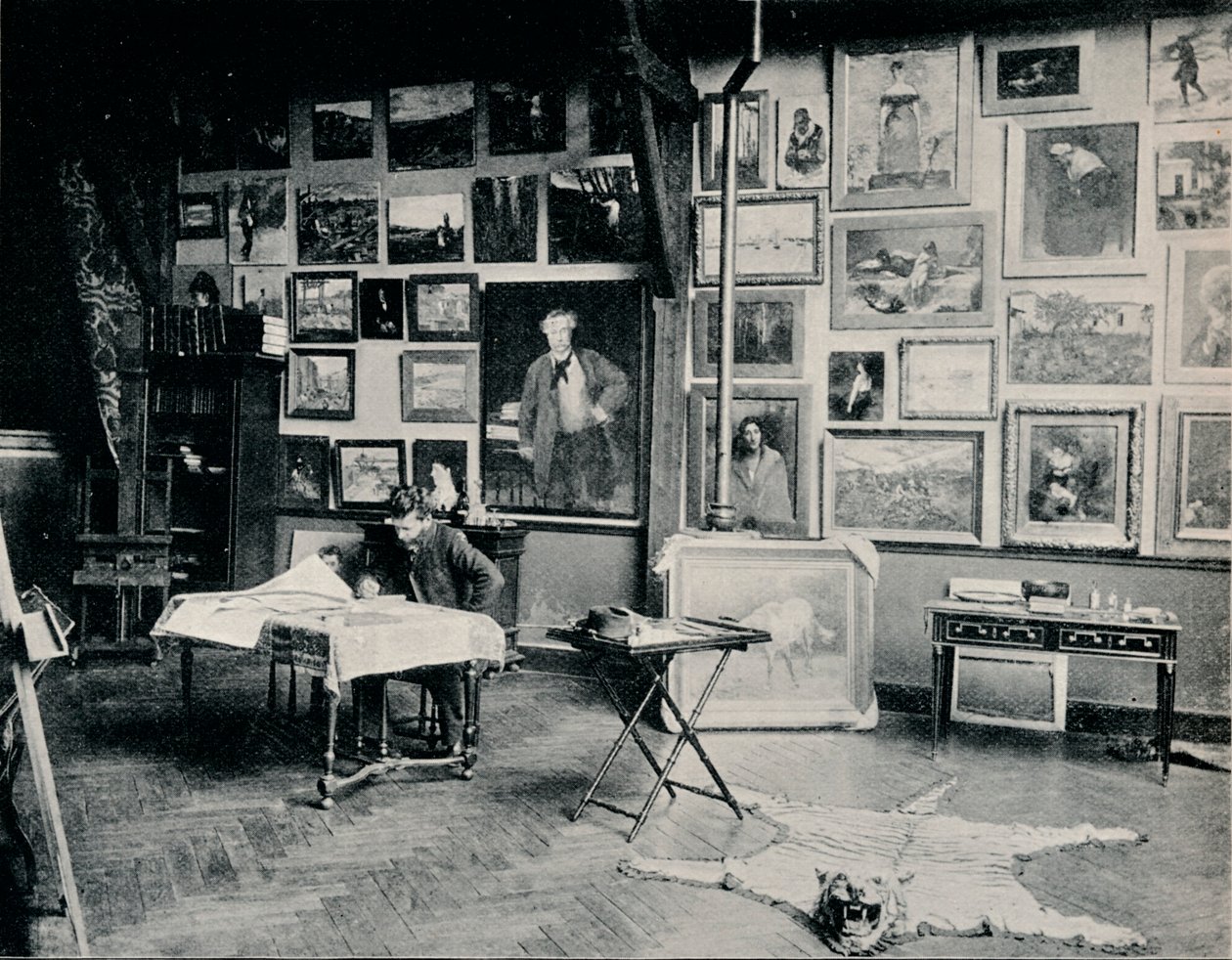 P. Roll in彼のスタジオ、c1897 作： 不明
