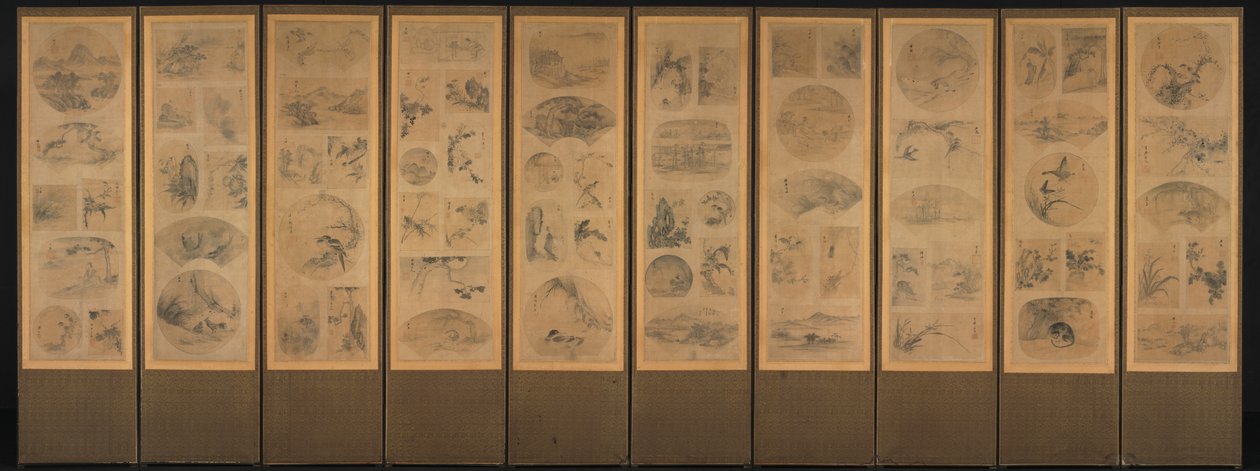 1800年代後半の100のテーマの表側の絵。 作： 不明