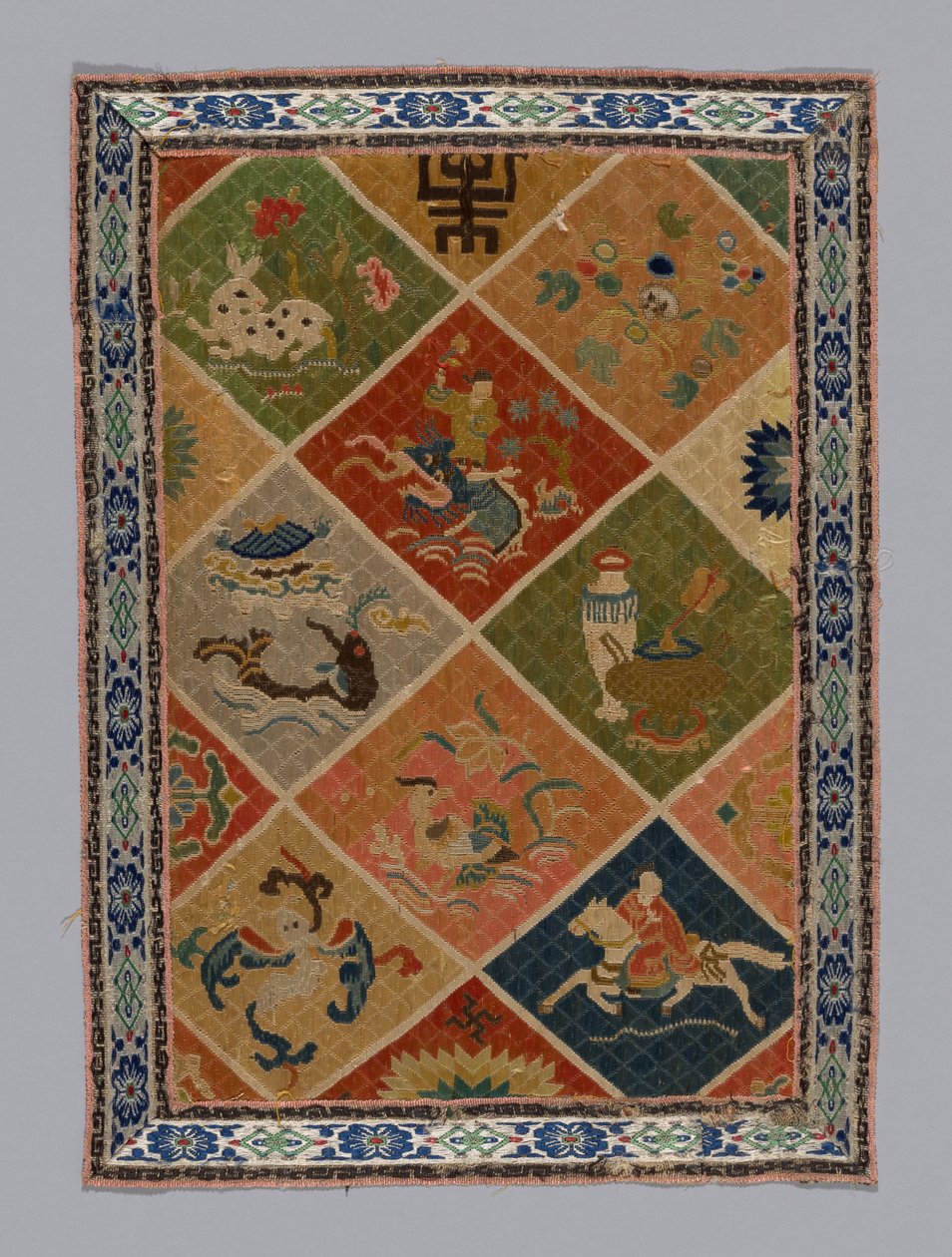 パネル ドレス生地、中国、清王朝 1644-1911、18751900。 作： 不明