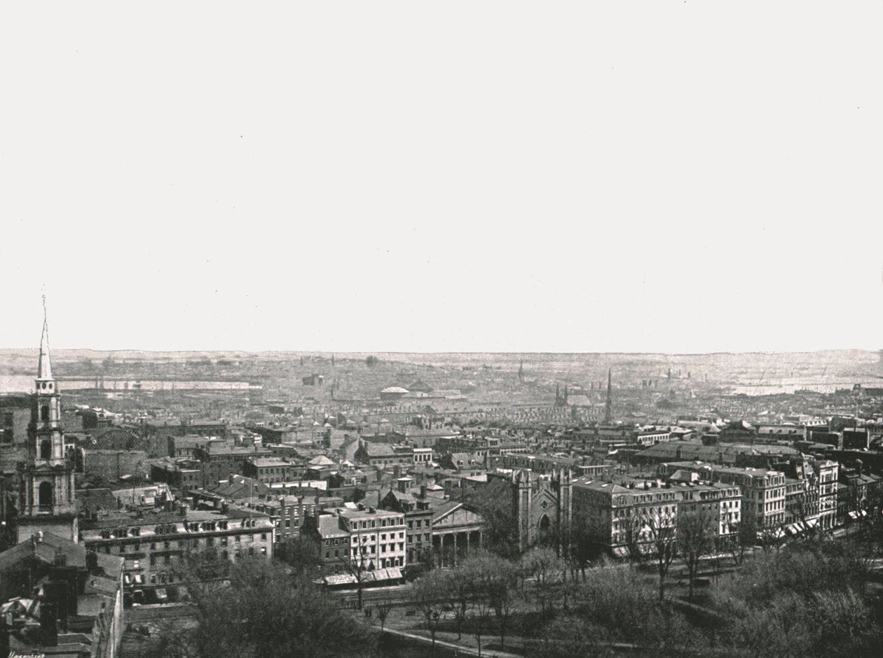 1895年、米国ボストン市のパノラマ。 作： 不明