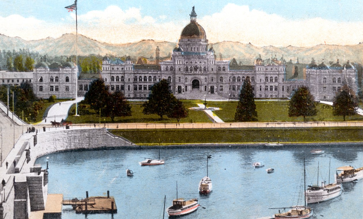 国会議事堂、ビクトリア、ブリティッシュコロンビア、カナダ、c1900年代 作： 不明