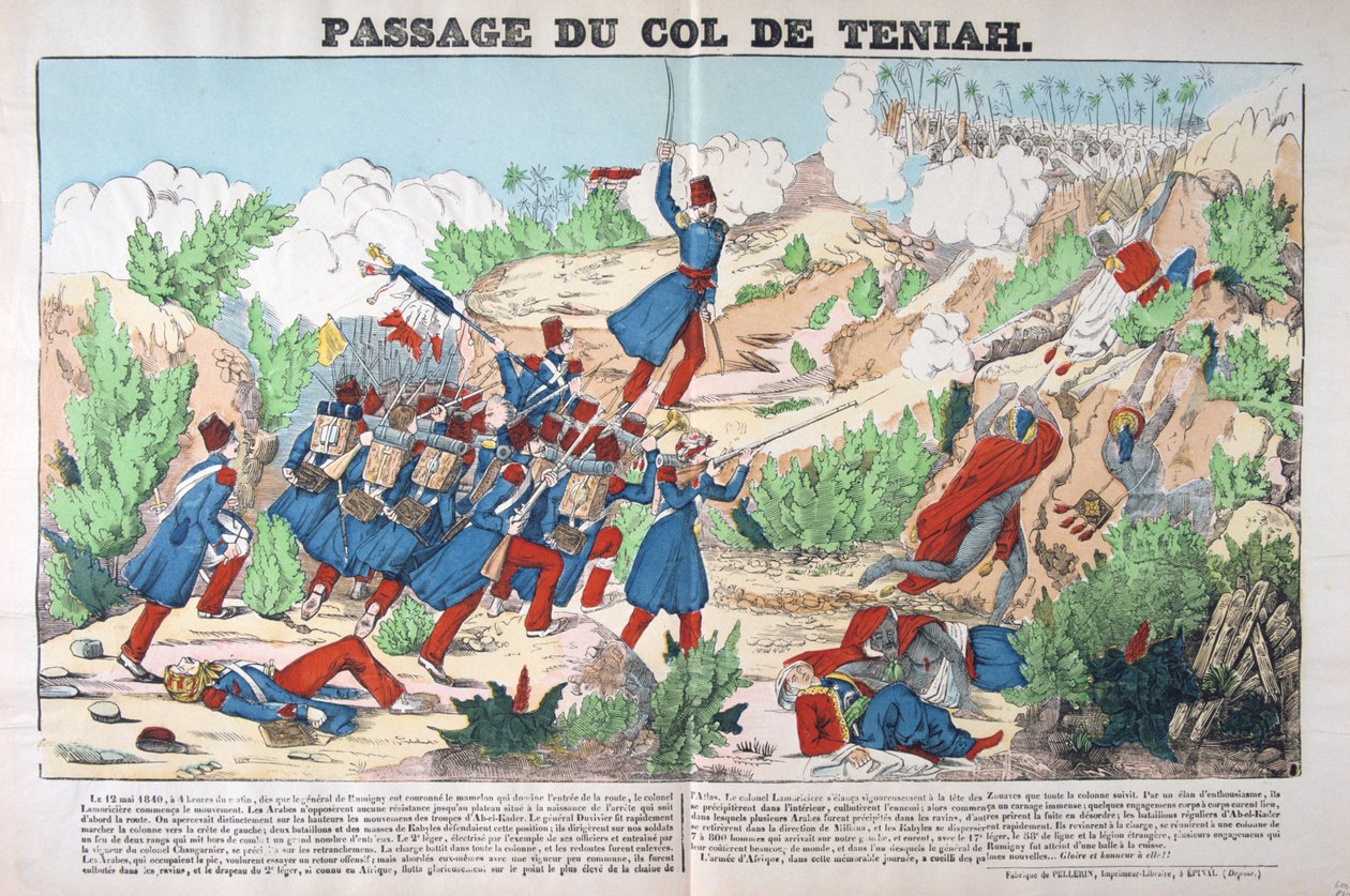 コルテニアー通路、アルジェリア征服、1840年5月12日、フランス19C 作： 不明