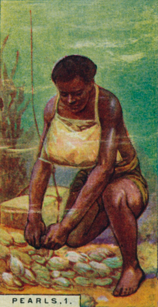 Pearls 1. Native Diver at Work、セイロン、1928 作： 不明