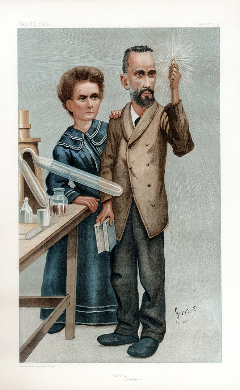 ピエールとマリーキュリー、フランスの物理学者、1904年 作： 不明