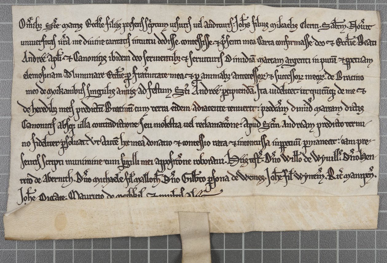 Pittance writ:使徒聖アンデレ教会に施しを与える憲章 作： 不明