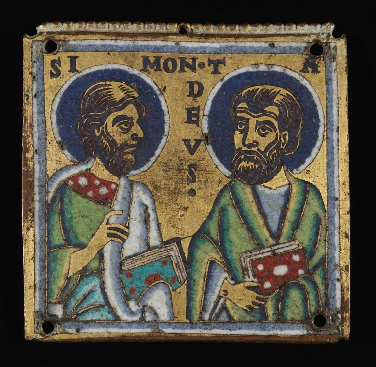 額のペア: サイモンとタダイス、トーマスとマシュー、c. 1160年。 作： 不明
