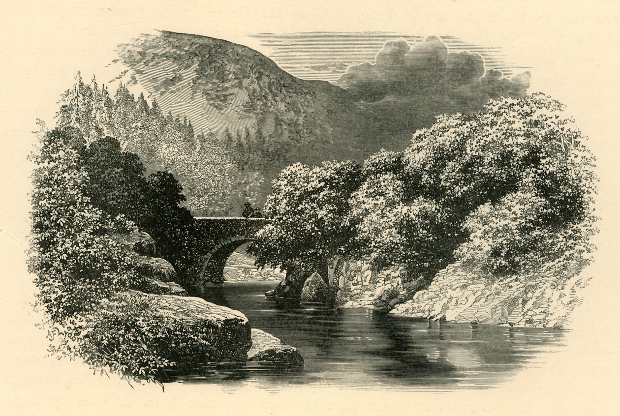 アバーグラスリン橋、北ウェールズ、c1890。 作： 不明