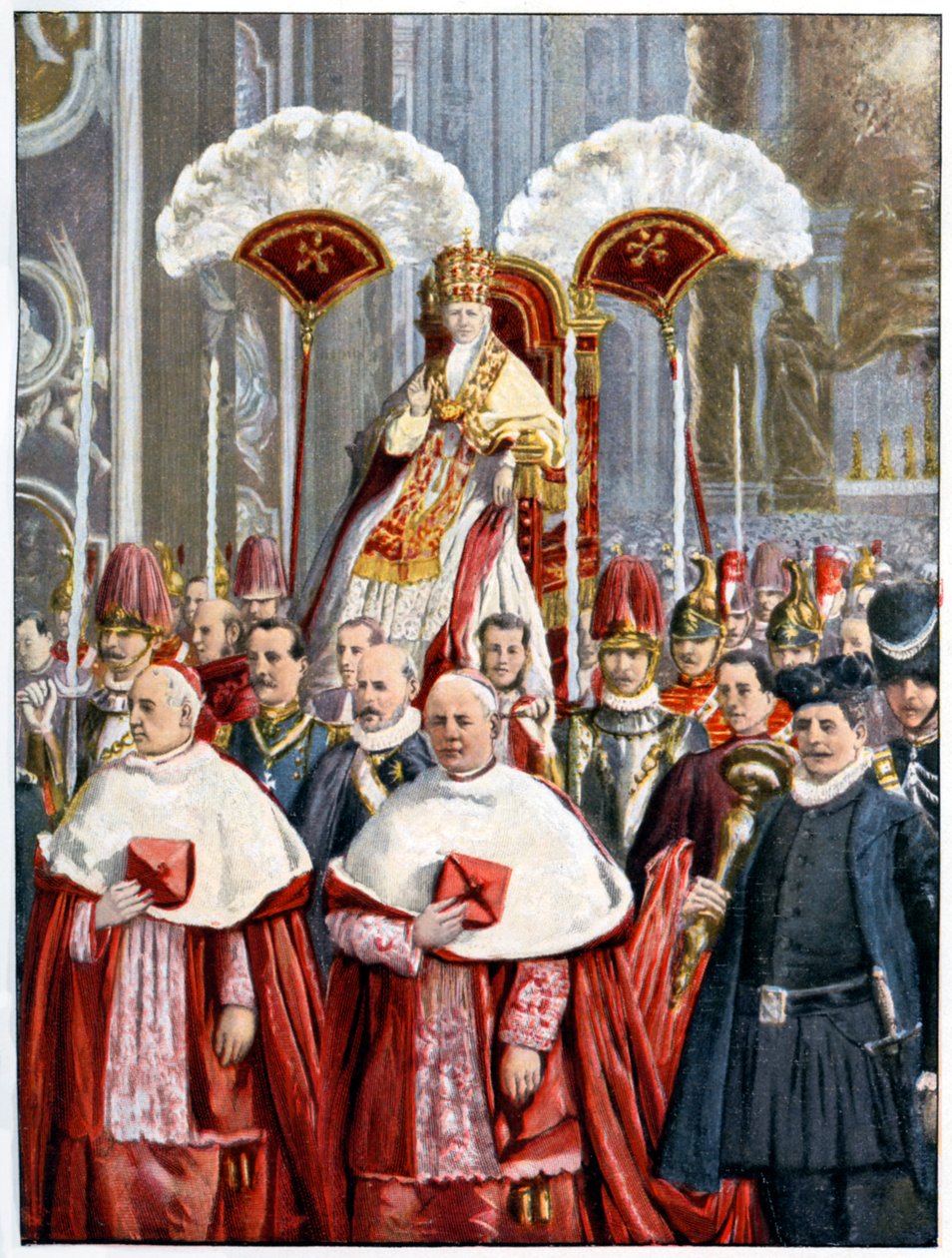 レオ13世記念　教皇ピオ XIII 1888年製 ローマ、サンピエトロ大聖堂の教皇レオ13世