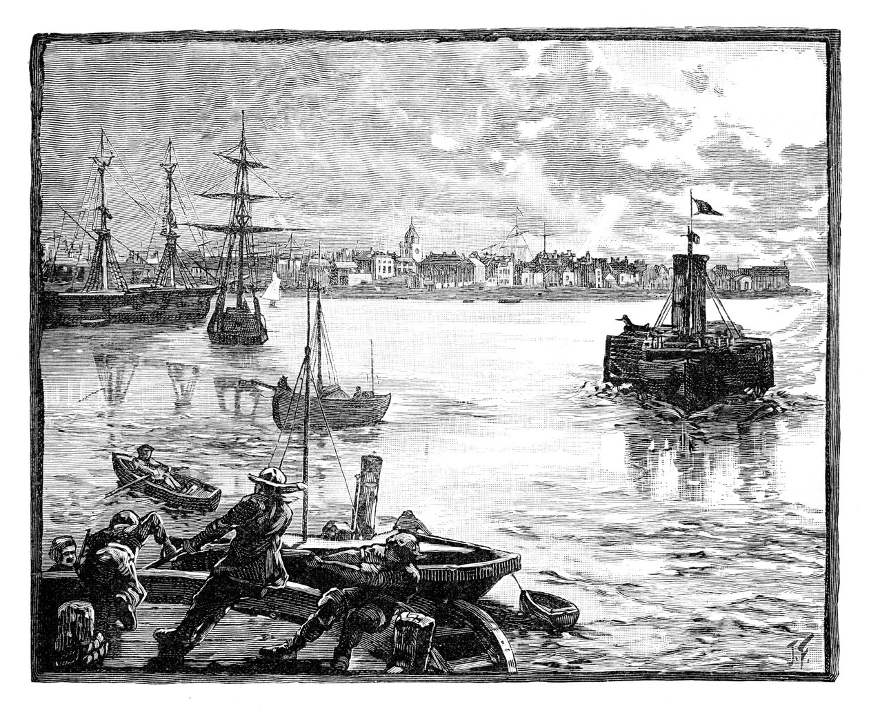 ポートマス港、ハンプシャー、c1888 作： 不明